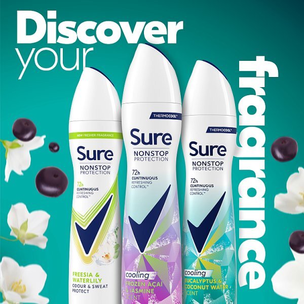 Sure Women Nonstop Ice Tea & Jasmine 72hr Deodorant Spray 250ml