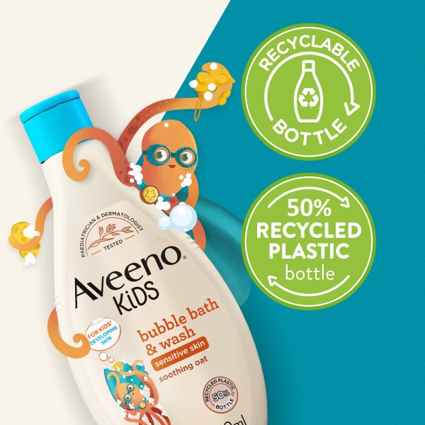 Aveeno Kids Bubble Bath & Wash 250Ml