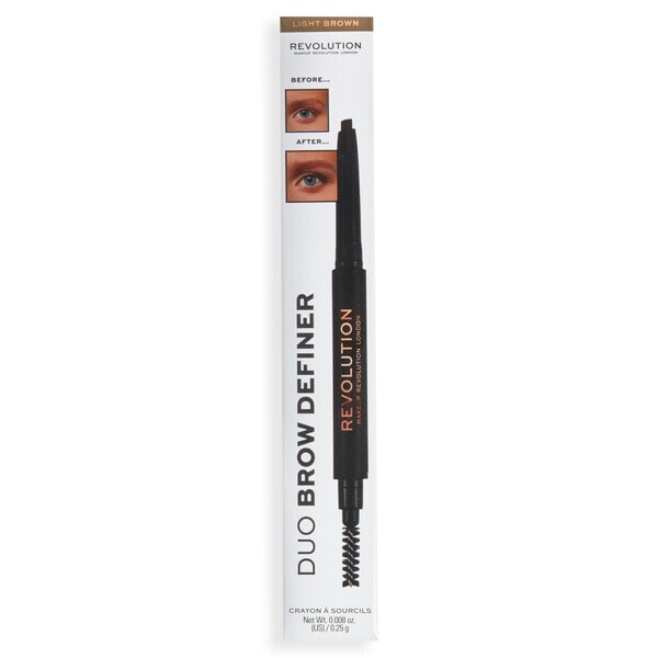 Revolution Duo Brow Definer Pencil Light Brown