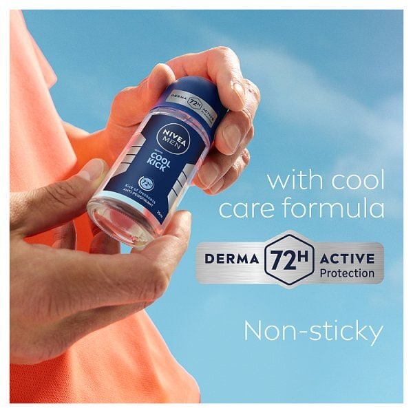NIVEA MEN Anti-Perspirant Deodorant Roll-On, Cool Kick, 50ml