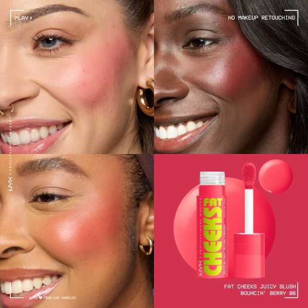 NYX Professional Makeup Fat Cheeks Blush  Bouncin Berry