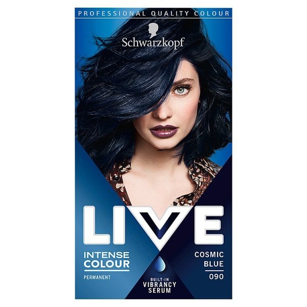 LIVE Intense Colour Permanent Black Hair Dye Cosmic Blue