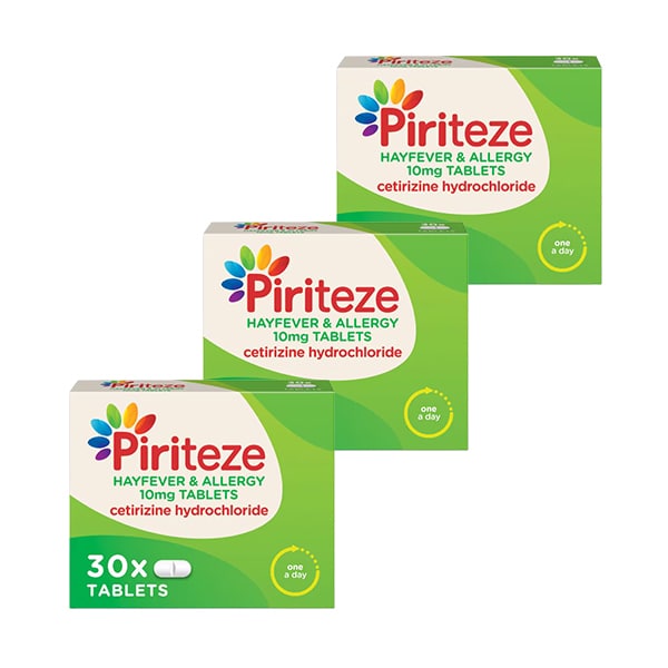 Piriteze Allergy Relief Cetirizine 30s x3 Bundle