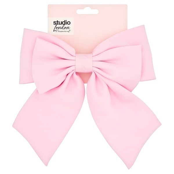 Studio London Bow Hair Clip Pink