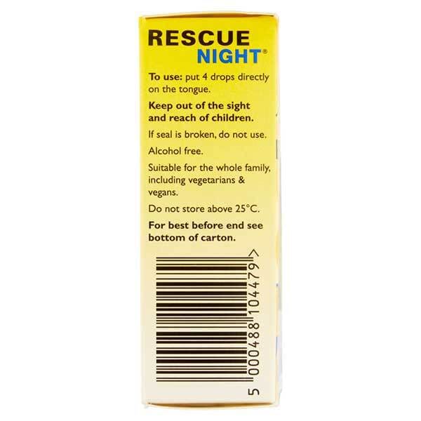 Rescue Night Drops Natural Night Sleep 10ml Dropper