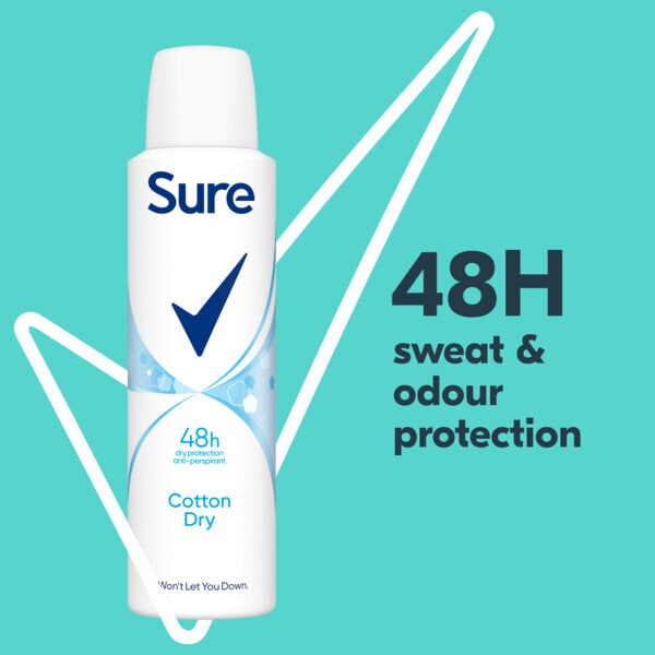 Sure Cotton Dry Anti-Perspirant Deodorant Aerosol 150ml