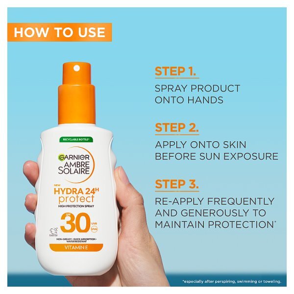 Garnier Ambre Solaire Hydra 24 SPF30 Spray 150ml