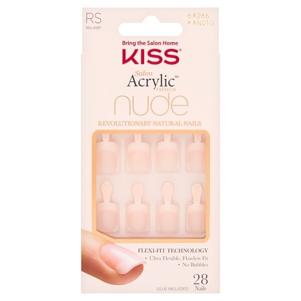 Kiss Salon Acrylic Nude Fake Nail Kit - Breathtaking