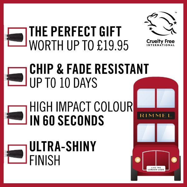 DNR RIMMEL 60 SECONDS NAIL LONDON BUS KIT