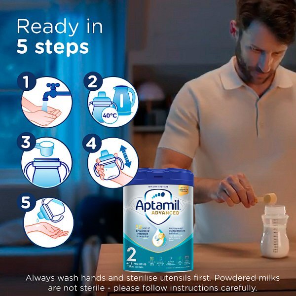 Aptamil 2 Advanced Follow On Baby Milk Formula 6-12 Mth 800G