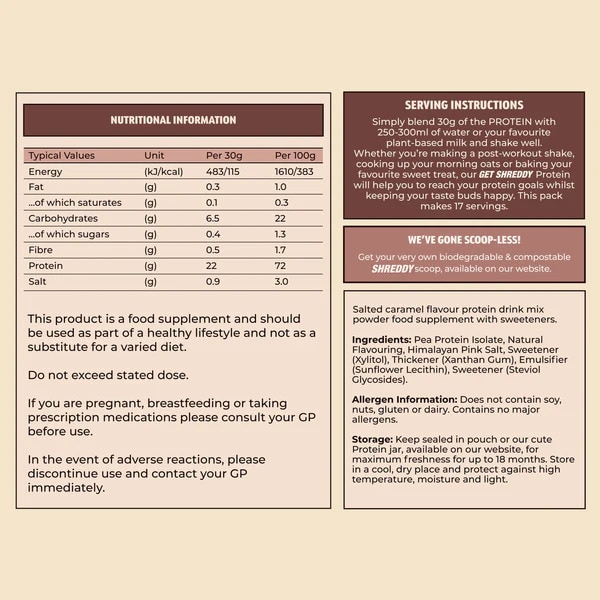 DNR Shreddy Salted Caramel Ice Cream Protein
