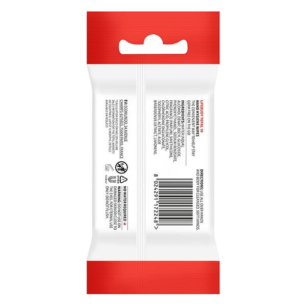 DNR Lifebuoy Hand Hygiene Wipes Total 10, 10 Wipes