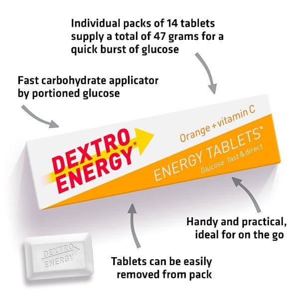 Dextro Energy Orange +Vitamin C Tablets 47g