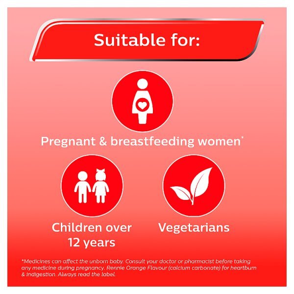Rennie Orange Heartburn & Indigestion Relief 72 Tablets