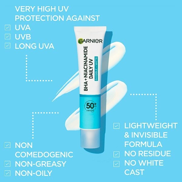 Garnier Pure Active Bha + Niacinamide Uv Daily Fluid Spf50