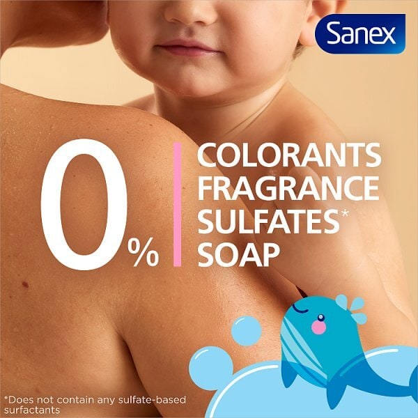 Sanex Zero% Baby Bath Foam & Shampoo 450Ml