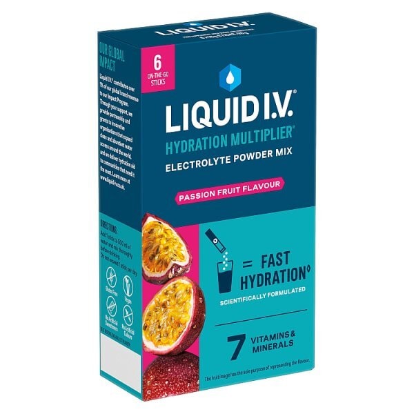 Liquid Iv Electrolyte Powder Mix Passion Fruit X6