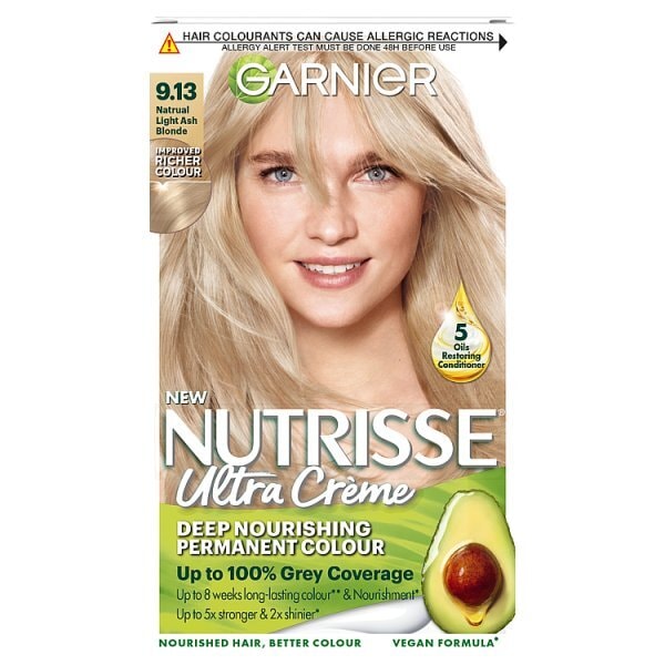 Garnier Nutrisse Permanent Hair Dye Light Ash Blonde 9.13