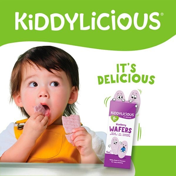 Kiddylicious Strawberry Mini Wafers 4x4g 6m+