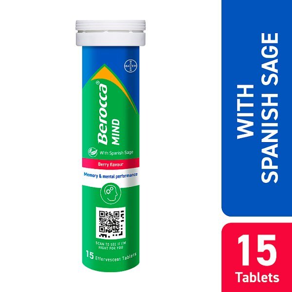 Berocca Mind Berry 15 Effervescent Tablets