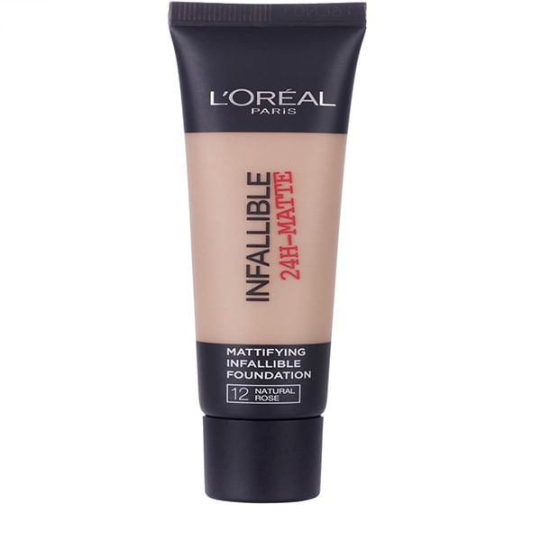 L'Oreal 24H-Matte Waterproof Foundation 12 Natural Rose 35ml