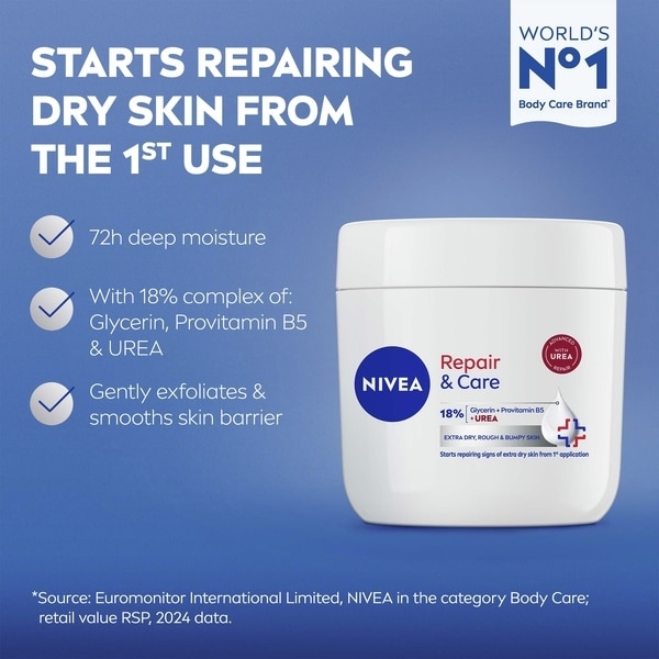 NIVEA Repair & Care Urea Moisturiser Cream 400ml