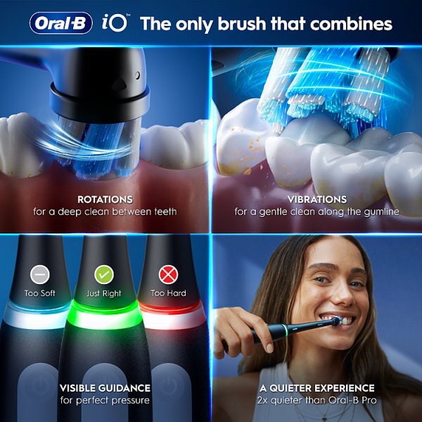 Oral-B iO3 Matt Black Electric Toothbrush + Travel Case