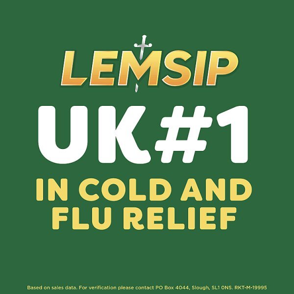 Lemsip Max Cold & Flu Lemon Sachets Paracetamol 16s