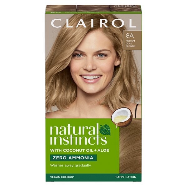 Clairol Natural Instincts Semi-Permanent Hair Dye 8A Medium Cool Blonde