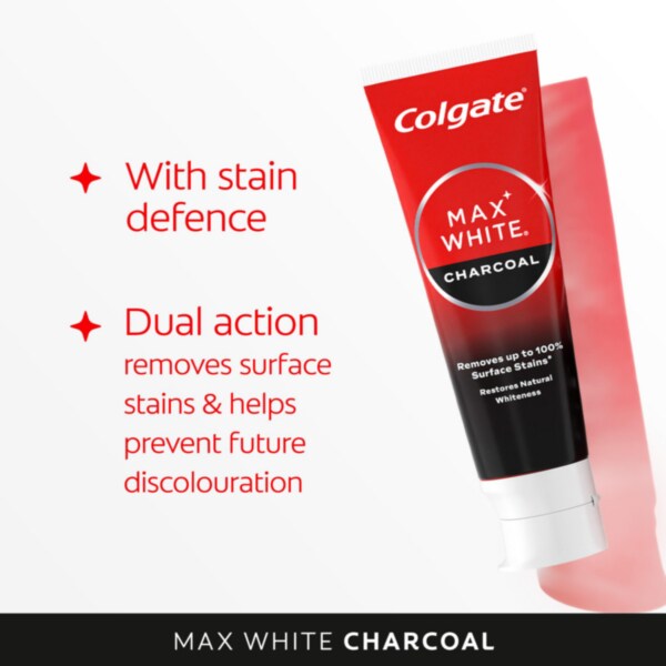 Colgate Max White Charcoal Teeth Whitening Toothpaste 75Ml