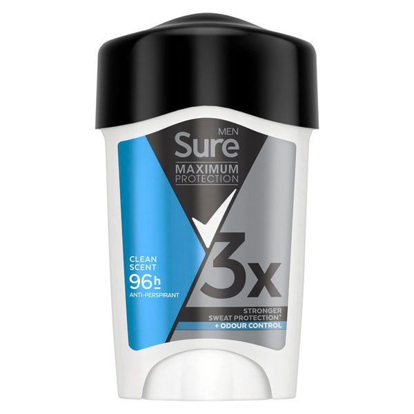 Sure Men Maximum Protection Clean Scent Anti-Perspirant Cream 45 ml