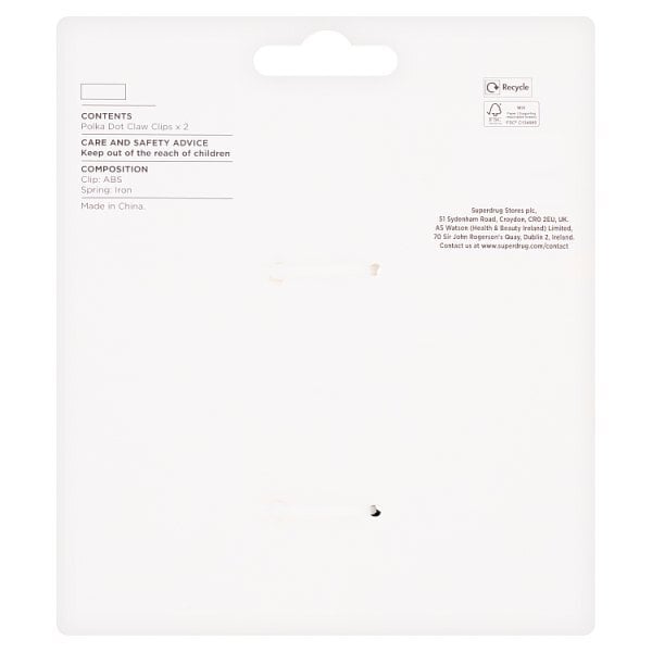 Studio London Polka Dot Claw Clips 2 Pack
