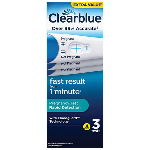 Clearblue Visual Rapid Detection Pregnancy Test - 3 Tests
