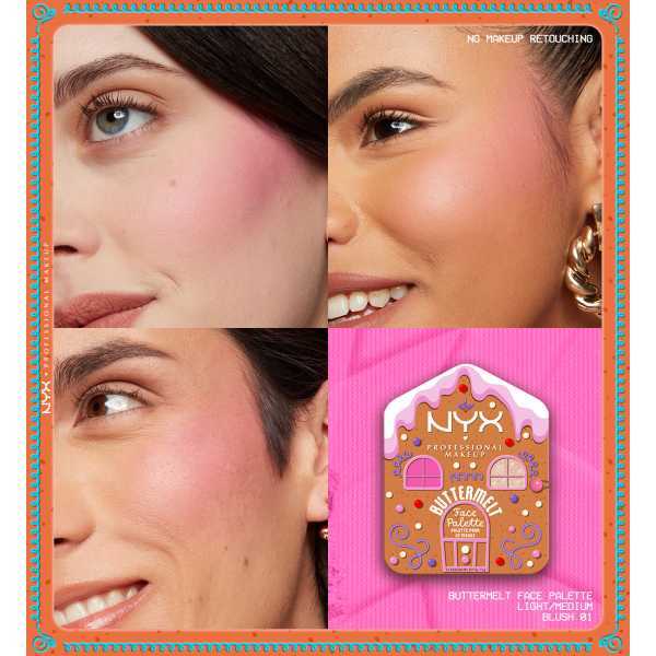 NYX Professional Makeup Buttermelt Face Palette Light/Medium