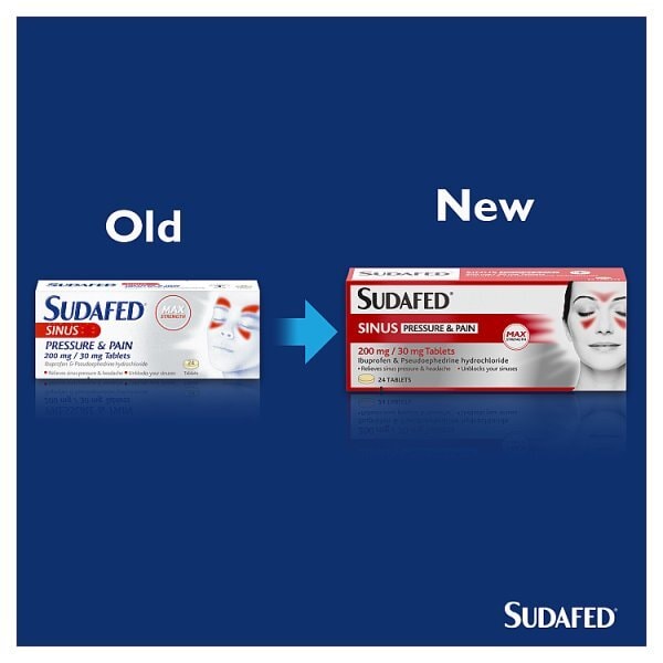 Sudafed Sinus Pressure & Pain Tablets 24s