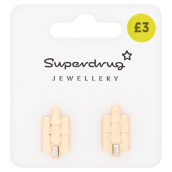Superdrug Gold Tone Chain Link Earrings