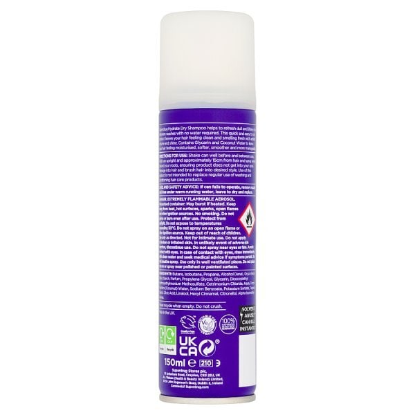 Superdrug Hydrate Dry Shampoo 150ml