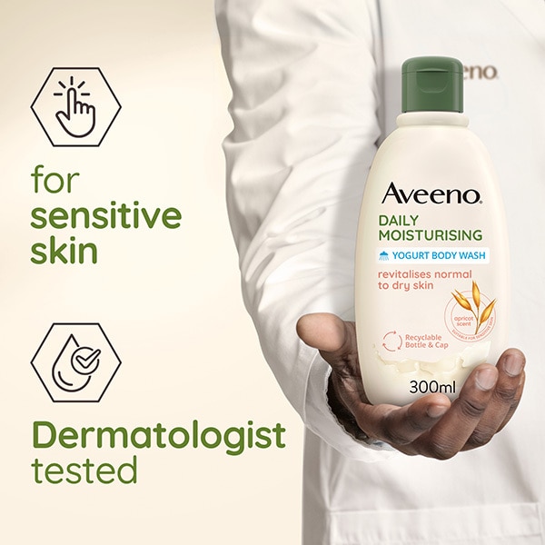 Aveeno Daily Moisturising Yogurt Apricot  Body Wash 300ml