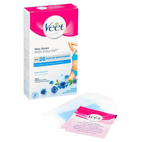Veet Sensitive Bikini Underarm Cold Wax Strips x30 Toiletries Superdrug