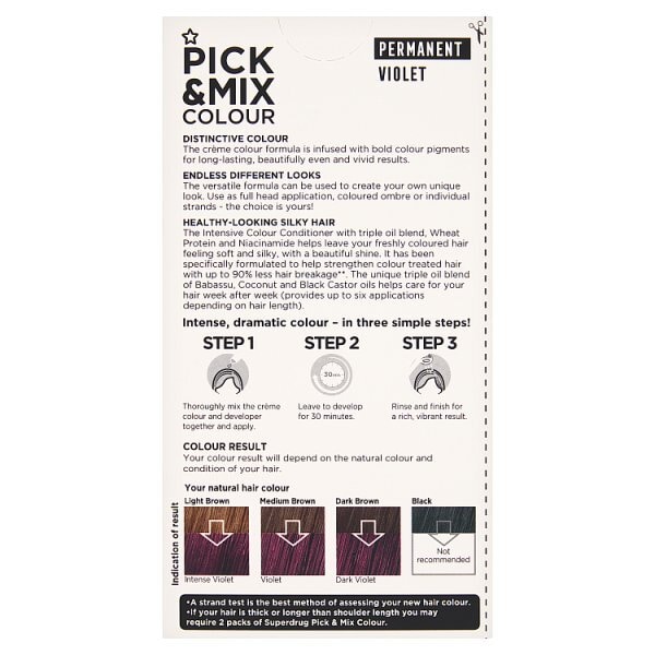 S/D PICK & MIX PURPLE PERMANENT COLOUR