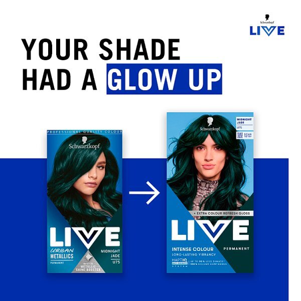 Schwarzkopf LIVE U75 Midnight Jade Permanent Hair dye