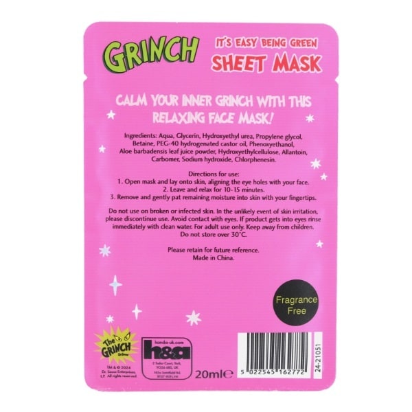 The Grinch Sheet Mask 20ml