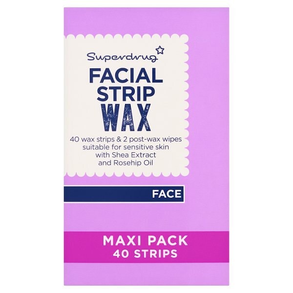 Superdrug Sensitive Facial Wax Strips x40 Maxi Pack
