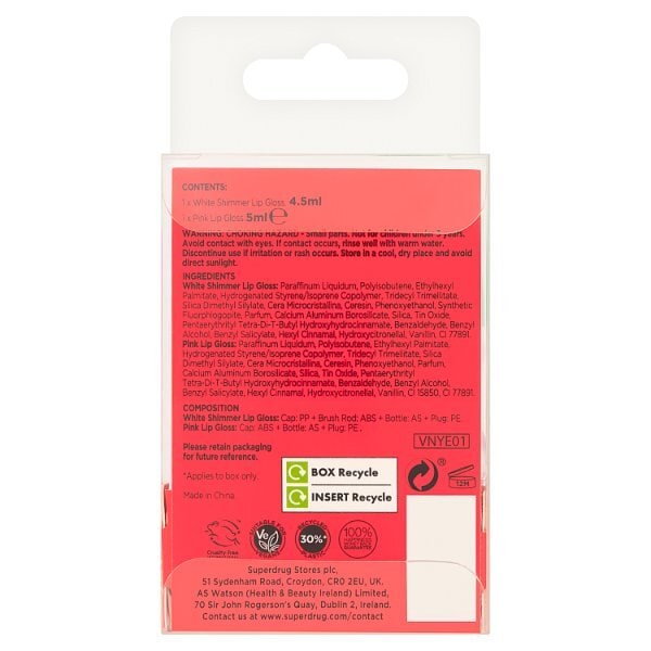 Superdrug Fantasy Drinks Lip Duo Straw & Bottle