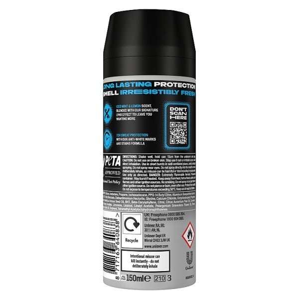 Lynx Ice Chill Anti-Perspirant Deodorant Aerosol 150 ml