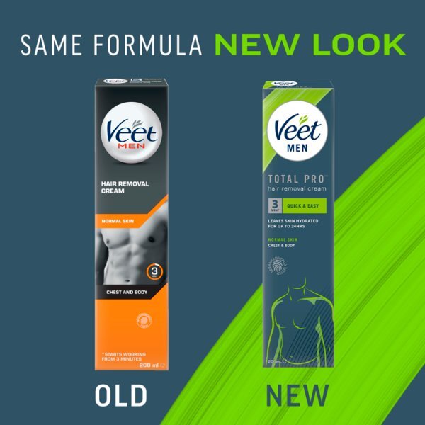 Veet Men Hair Removal Cream Chest & Body Normal Skin 200ml