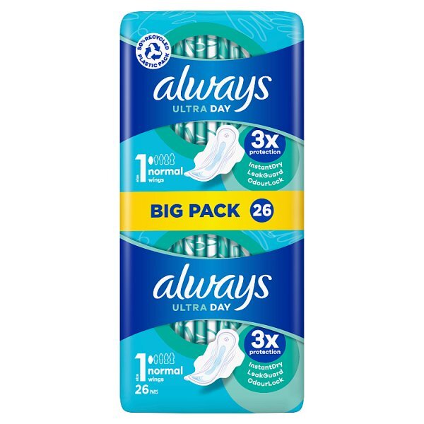 Always Ultra Normal (Size1) Sanitary Towels 26 Pads Big Pack