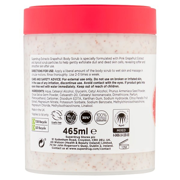 Superdrug Extracts Grapefruit Scrub 465ml