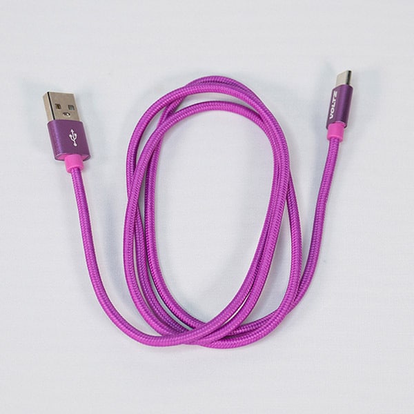 Voltz Usb To Usb-C Cable Purple