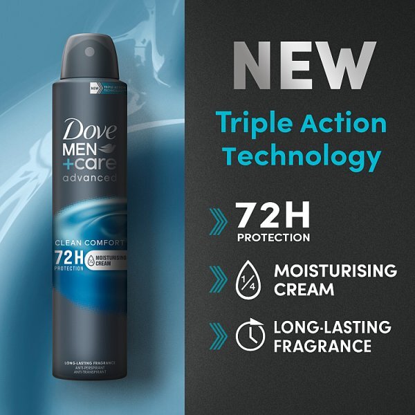 Dove Men+Care Advanced Antiperspirant Deodorant Clean 200ml
